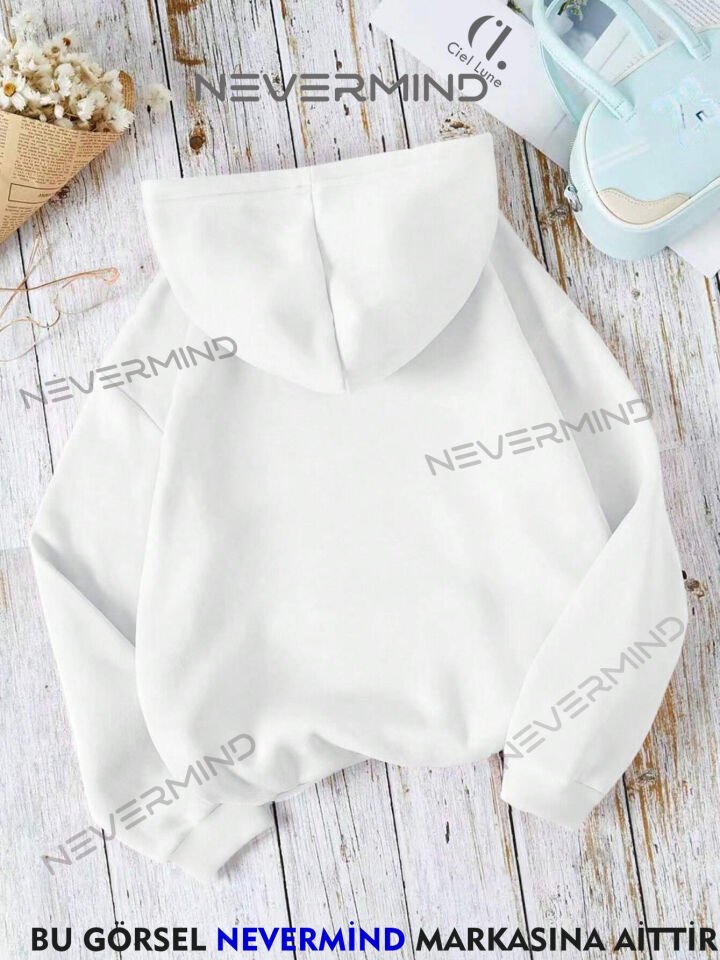 Sevgili Çift Kombin Kaplan ve Aslan Ön Baskılı Kapüşonlu Sweatshirt 2li Set Takım 3 İplik