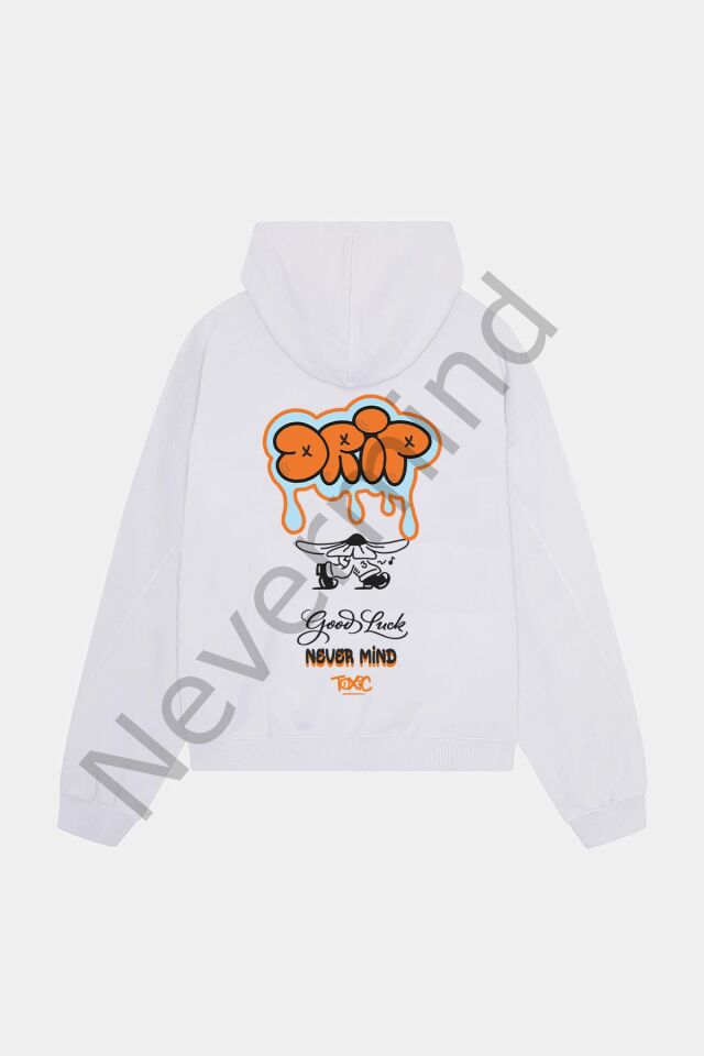 Oversized Cotton Hoodie - Drip Streetwear Design Sweatshirt