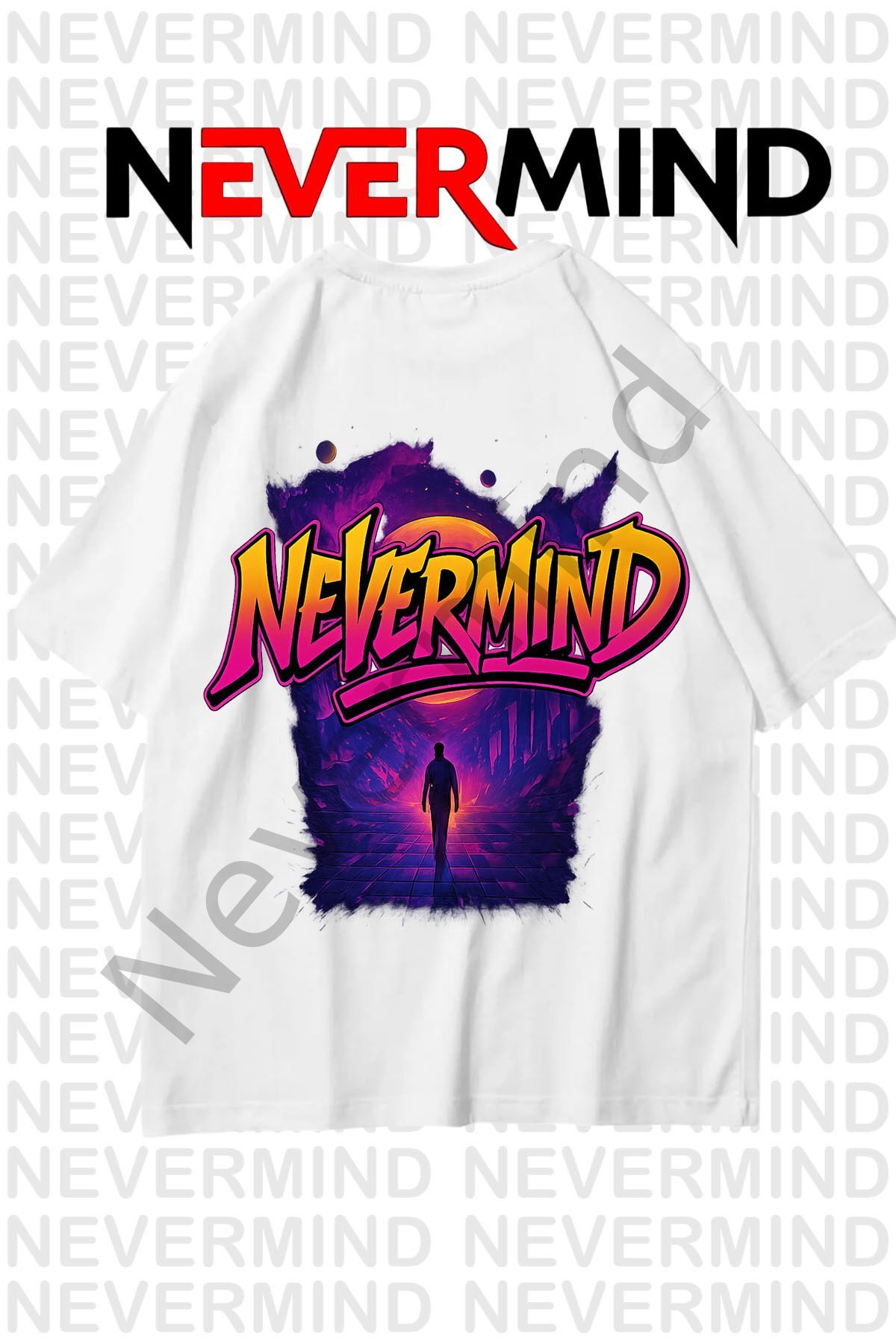 Neon Unisex Tişört Retro Vaporwave Tasarım %100 Pamuk