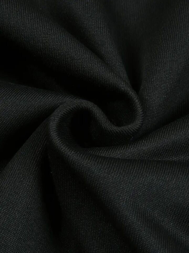 Unisex Oversize Gülümseyen Surat Baskılı Siyah Hoodie – Streetwear Tarz Kapüşonlu Sweatshirt