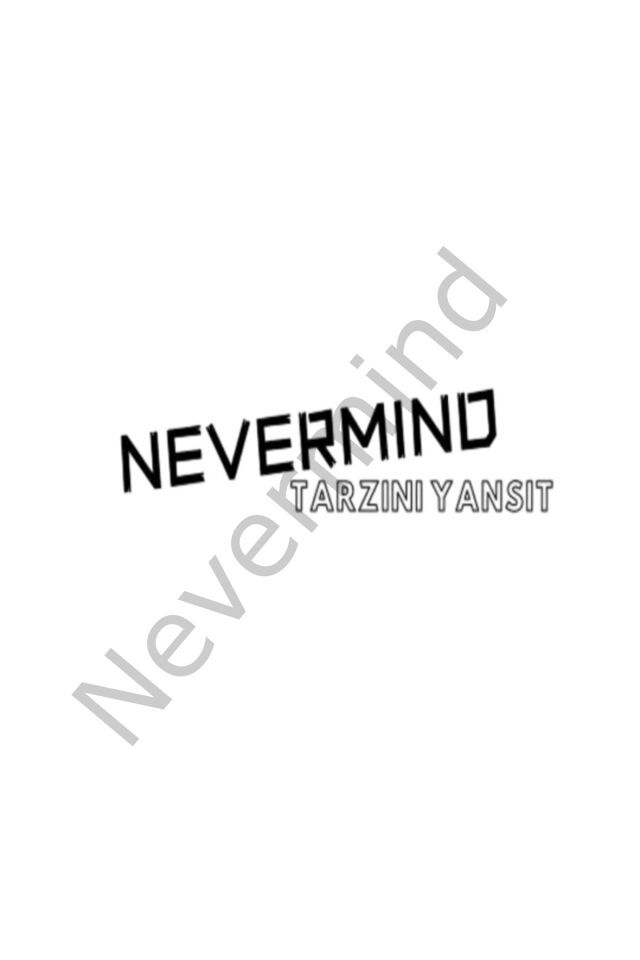 Unisex Nevermind Slogan Düz Baskılı Oversize Baskılı Kapşonlu Sweatshirt 3 Iplik
