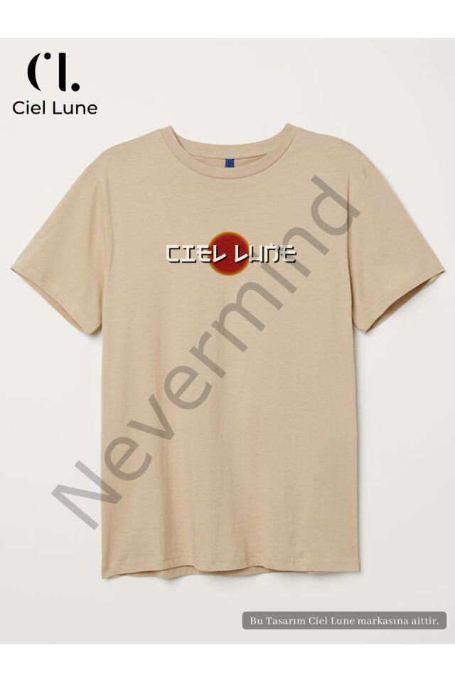 Unisex Optic Line Ciel Lune - Oversize T-Shirt