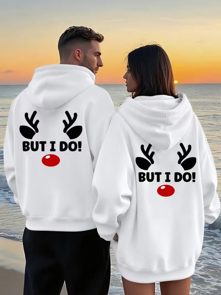 But I Do Sevgili Kombini Hoodie – Unisex Oversize Çift Sweatshirt 2’li Set