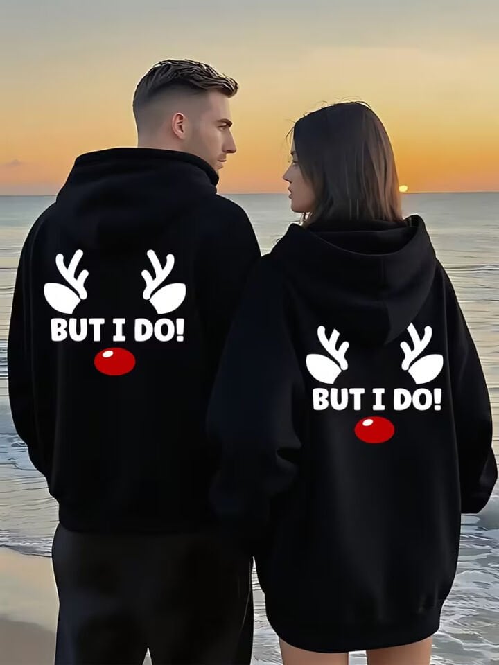 But I Do Sevgili Kombini Hoodie – Unisex Oversize Çift Sweatshirt 2’li Set