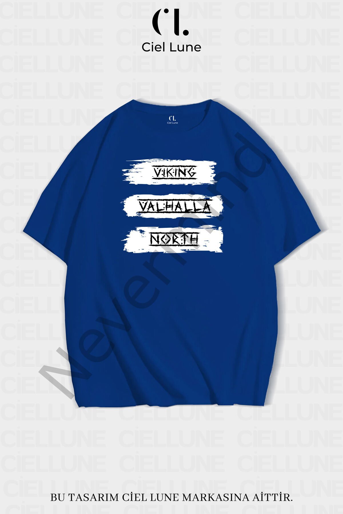 Unisex Women Men Viking Valhalla Printed Custom Design Oversize T-shirt