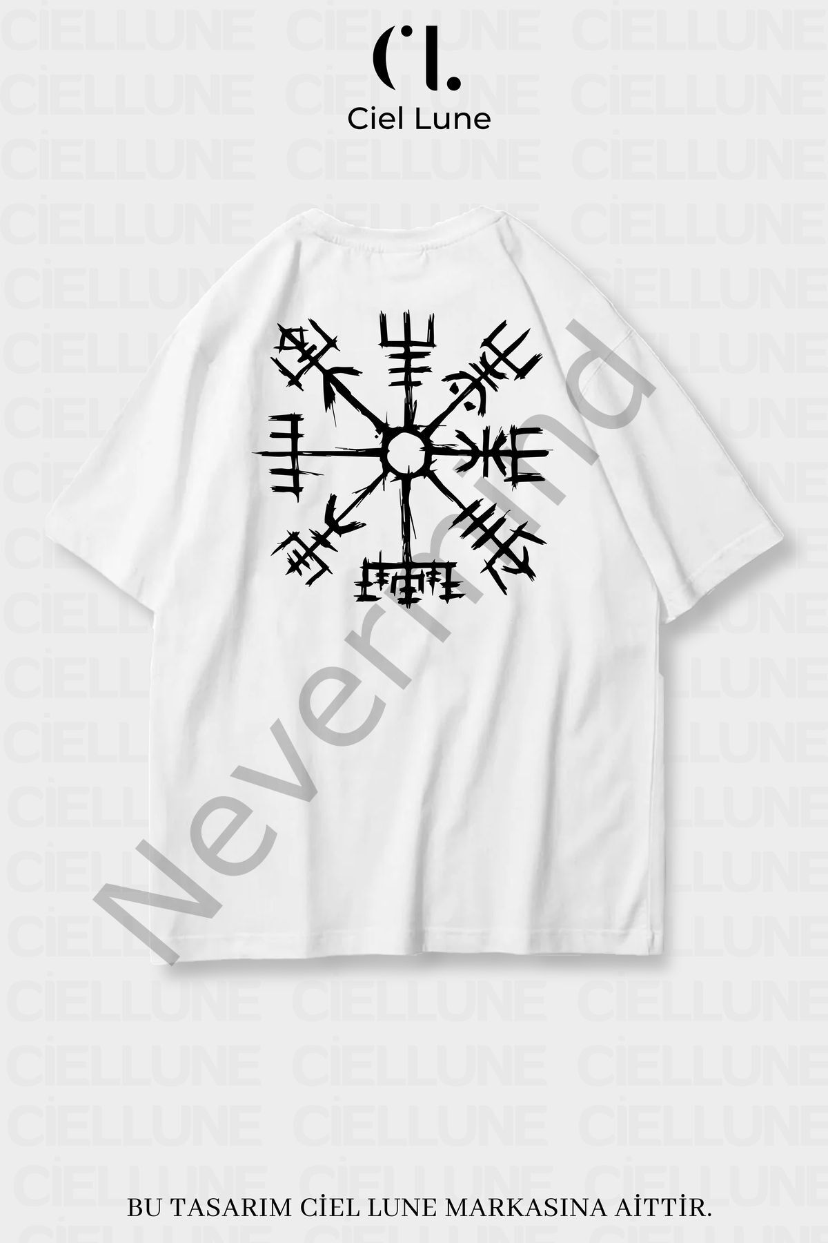 Unisex Women Men Viking Compass Vegvisir Printed Custom Design Oversize T-shirt