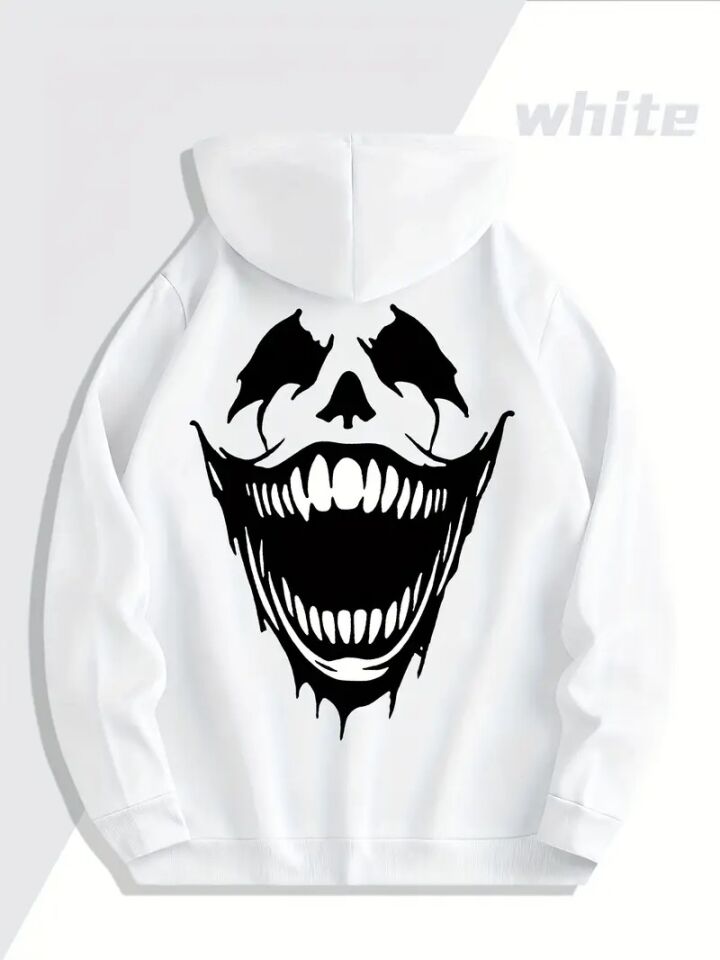 Sevgili Kombini Oversize Hoodie – Korku Gülüşü Baskılı 3 İplik Unisex Sweatshirt 2'li Set