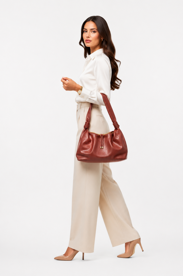 Elara Mocha Hobo Bag